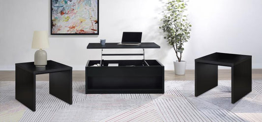 Knapp 3-Piece Lift Top Coffee Table Set Black