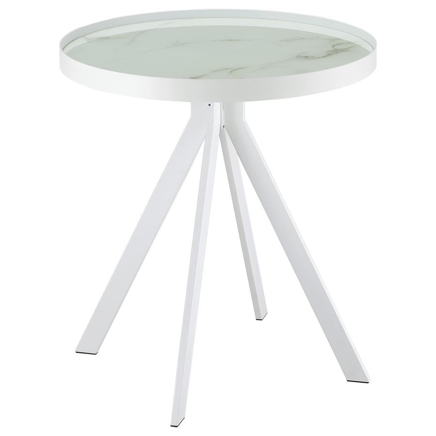Briggs 3-Piece Round Coffee And End Table Set White