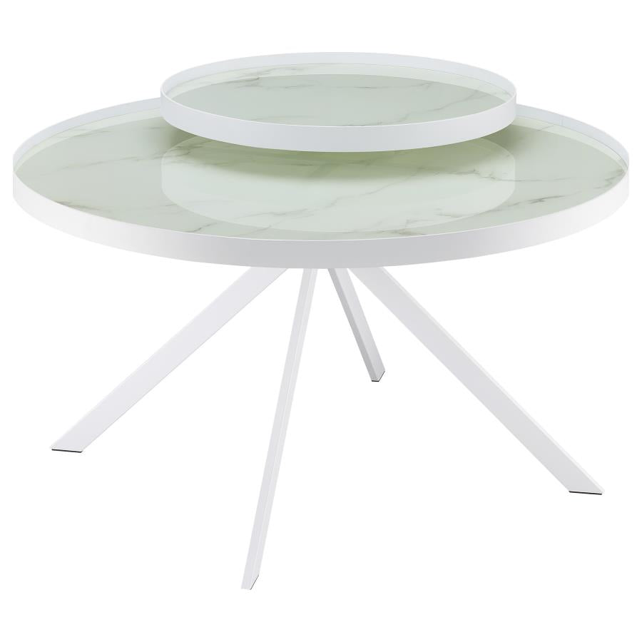 Briggs 3-Piece Round Coffee And End Table Set White
