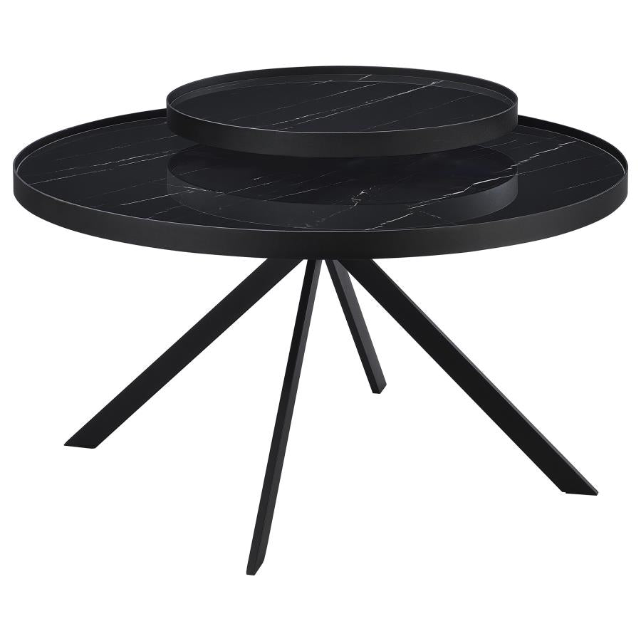 Briggs 3-Piece Round Coffee And End Table Set Black