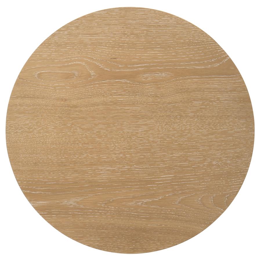 Ottowa 2-Piece Round Wood Coffee Table Set Light Oak