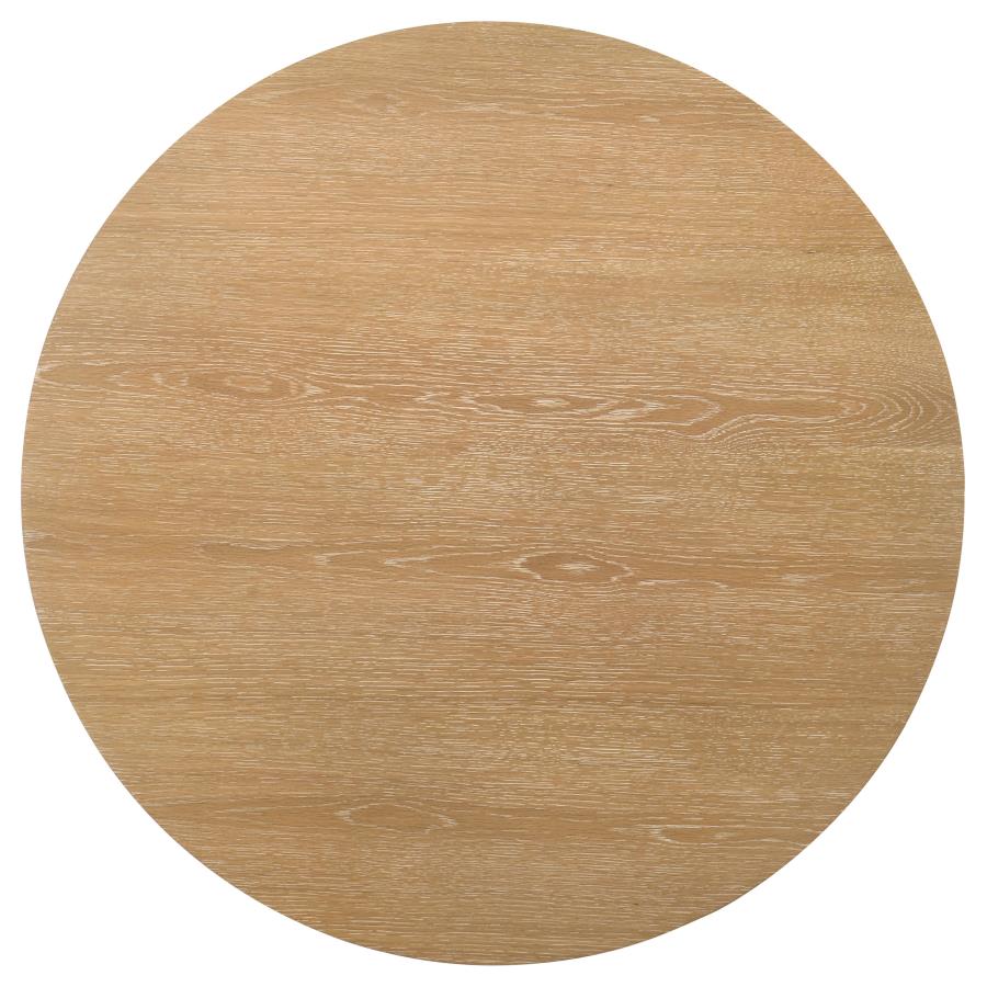 Ottowa 3-Piece Round Wood Coffee Table Set Light Oak