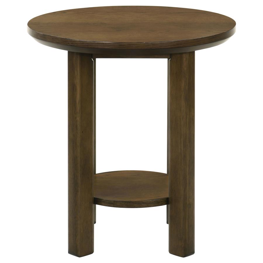 Ottowa 3-Piece Round Wood Coffee Table Set Brown