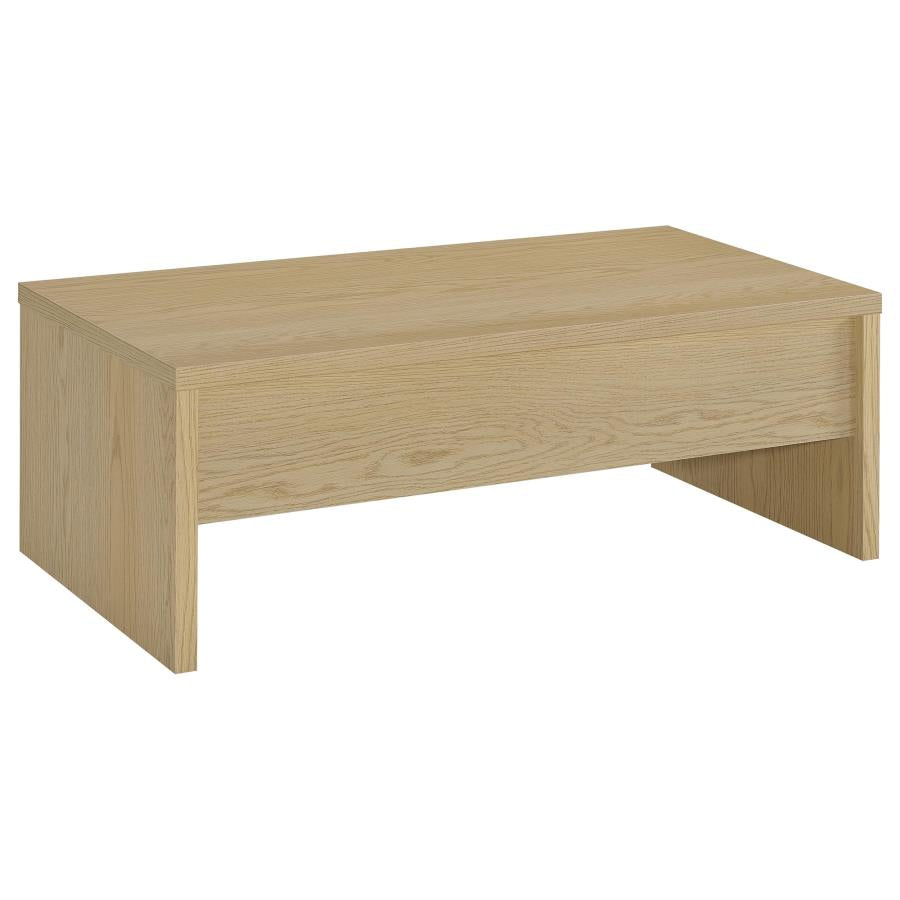 Canoga 3-Piece Lift Top Cocktail Coffee Table Set Light Oak