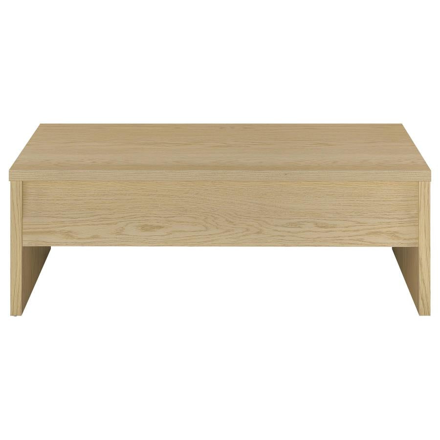 Canoga 3-Piece Lift Top Cocktail Coffee Table Set Light Oak