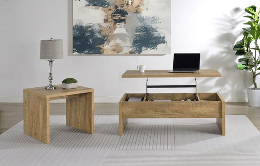 Canoga 2-Piece Lift Top Cocktail Coffee Table Set Mango
