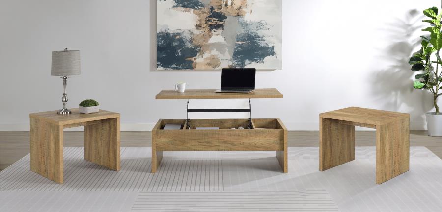 Canoga 3-Piece Lift Top Cocktail Coffee Table Set Mango