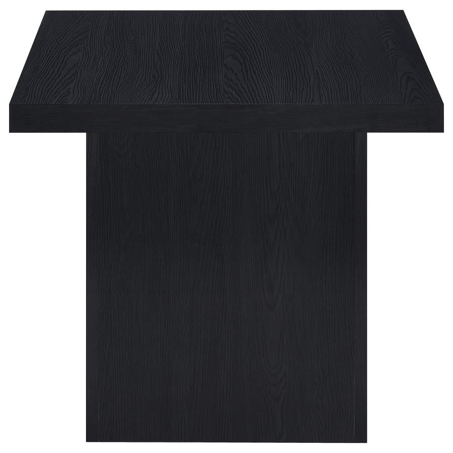 Devar 2-Piece Square Cocktail Coffee End Table Set Black