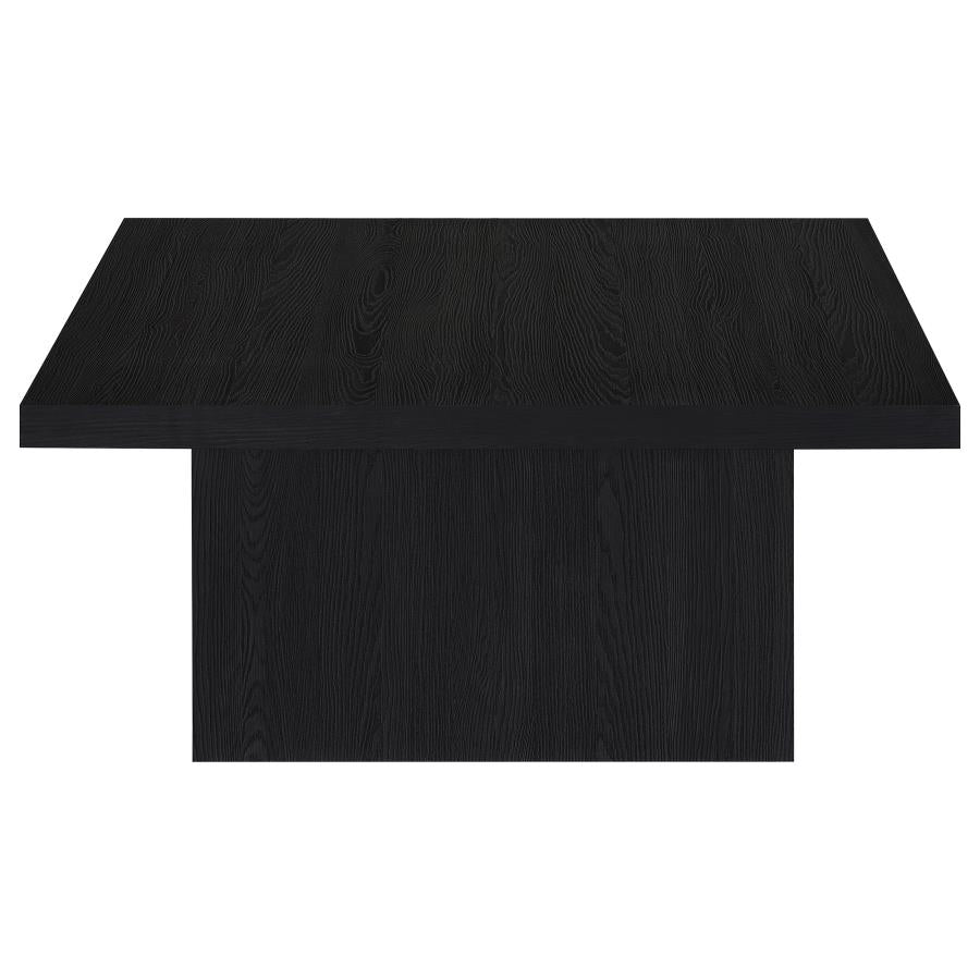 Devar 2-Piece Square Cocktail Coffee End Table Set Black