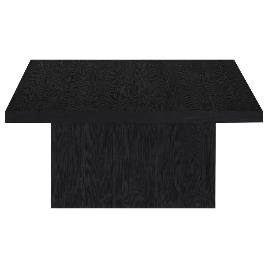 Devar 2-Piece Square Cocktail Coffee End Table Set Black