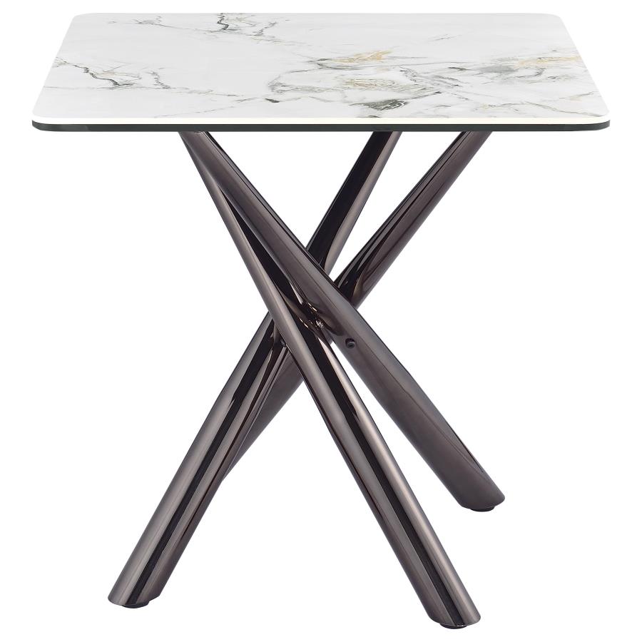 Carvell 3-Piece Square Coffee And End Table Set Mirage White