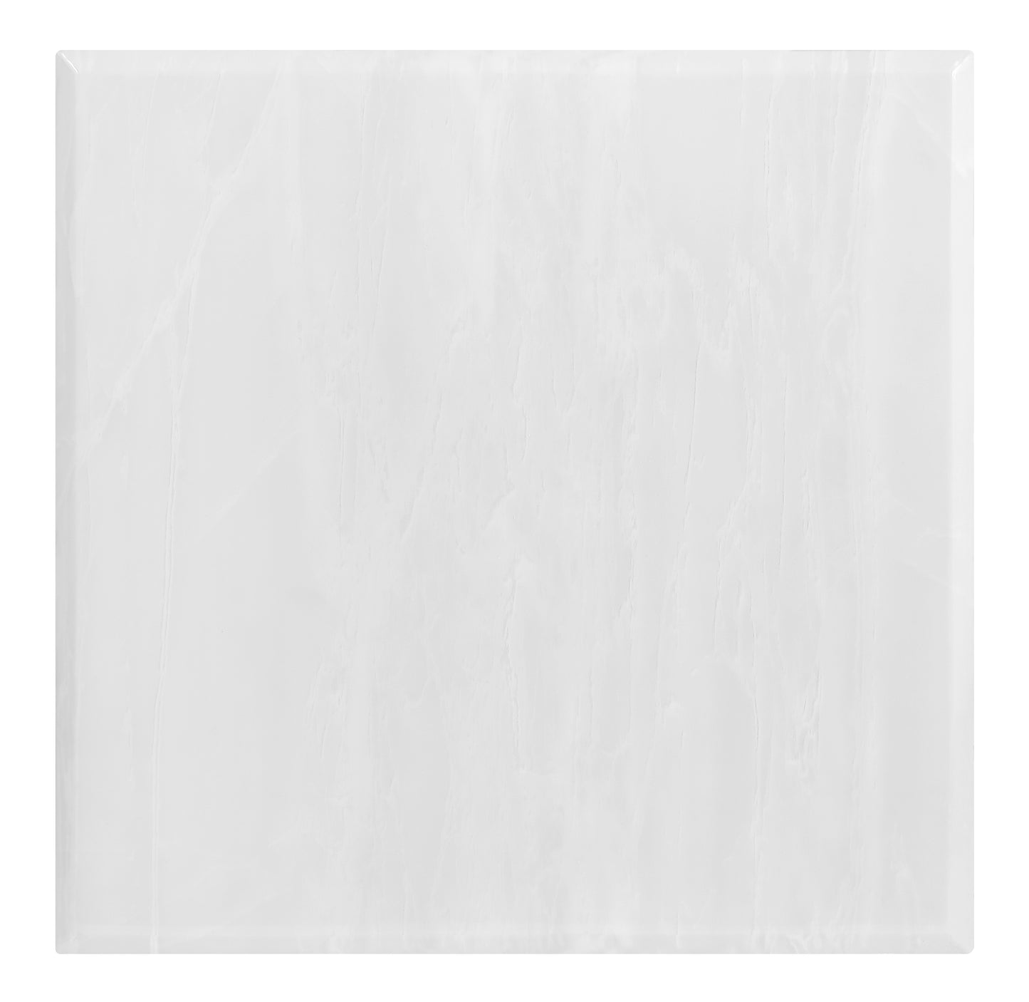 Kerwin U-base Square End Table White and Chrome