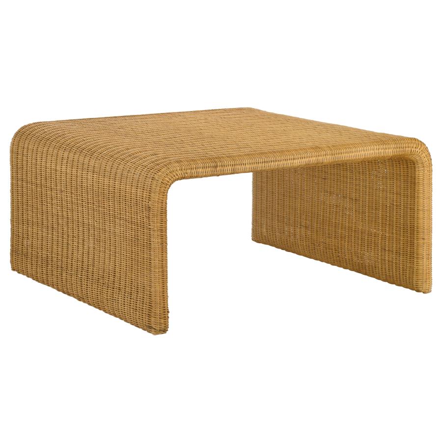 Cahya 2-Piece Rattan Coffee And End Table Set Natural