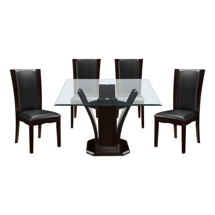 Homelegance - Daisy 5 Piece Dining Room Set In Espresso - 710-54Sq*5 - ATL FURNITURE