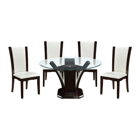 Homelegance - Daisy 5 Piece Dining Room Set In Espresso - 710-54*5Ws - ATL FURNITURE