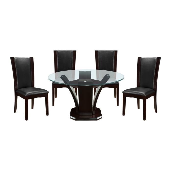 Homelegance - Daisy 5 Piece Dining Room Set In Espresso - 710-54*5S - ATL FURNITURE