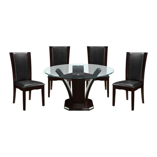 Homelegance - Daisy 5 Piece Dining Room Set In Espresso - 710-54*5S - ATL FURNITURE