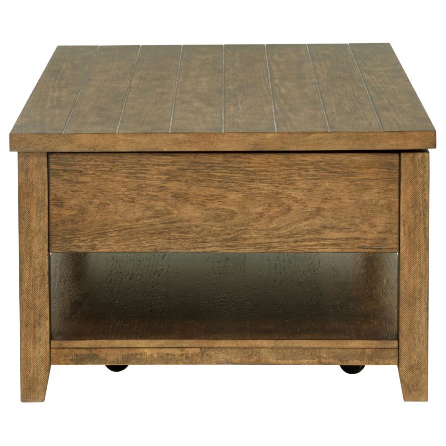 Payne 48-Inch Mobile Lift Top Coffee Table Distressed Brown