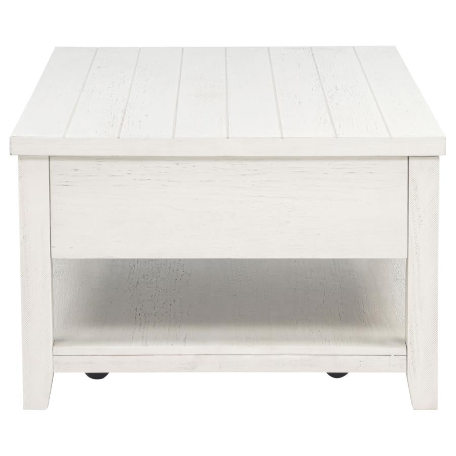 Payne 48-Inch Mobile Lift Top Coffee Table Distressed White