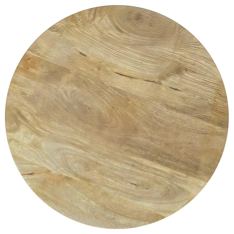 Touhy 2-Piece Round Coffee And End Table Set Natural Mango