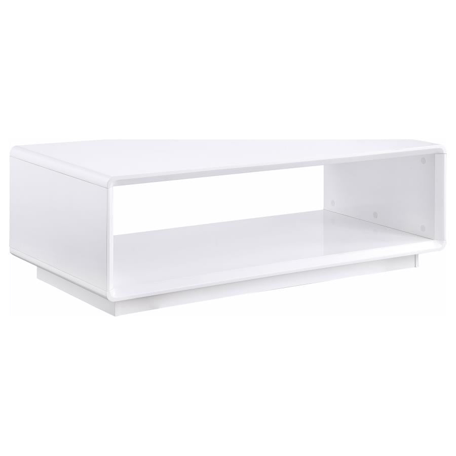 Paseo 2-Piece Coffee And End Table Set White High Gloss