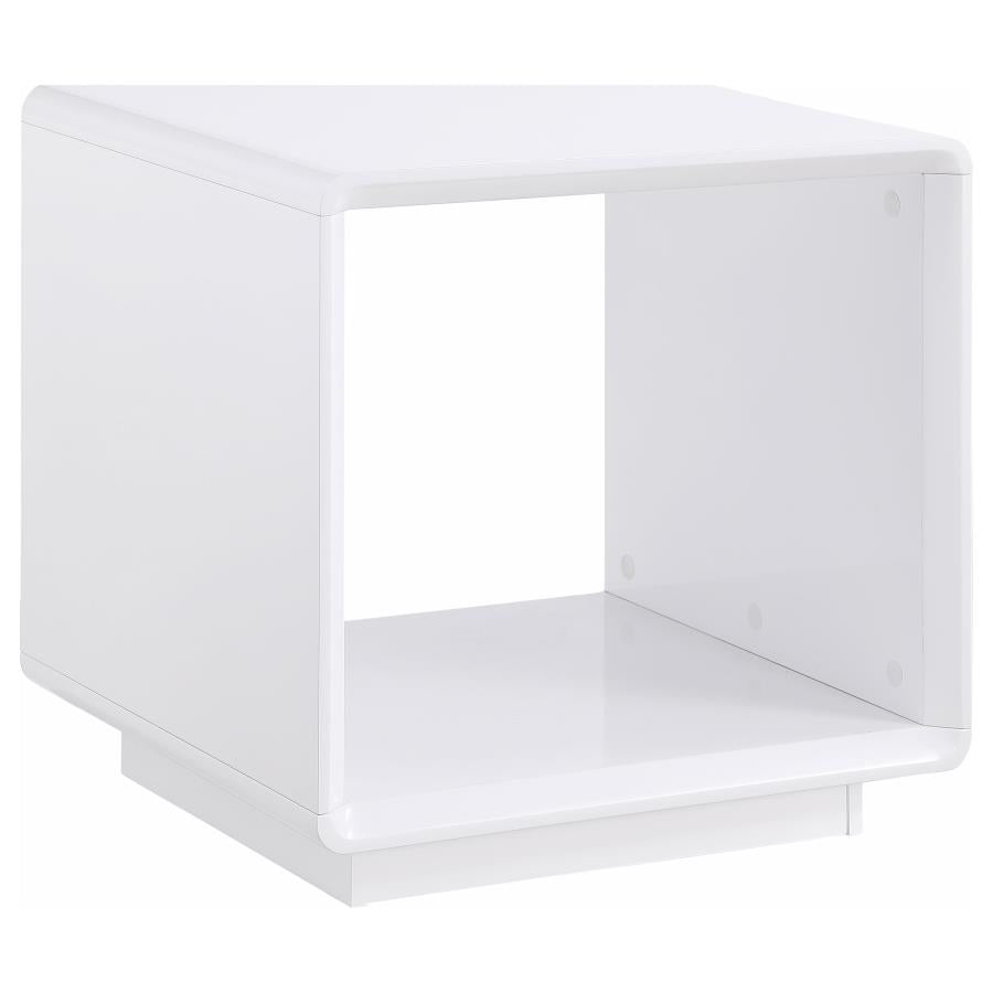 Paseo 2-Piece Coffee And End Table Set White High Gloss