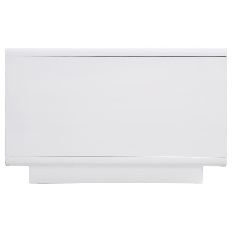 Paseo Rectangular Cocktail Coffee Table White High Gloss