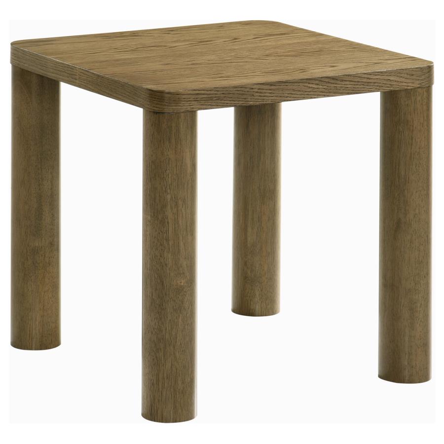 Castlewood 2-Piece Cocktail Coffee Table Set Brown Oak