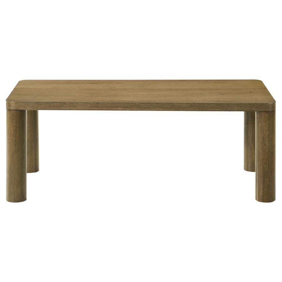 Castlewood 2-Piece Cocktail Coffee Table Set Brown Oak