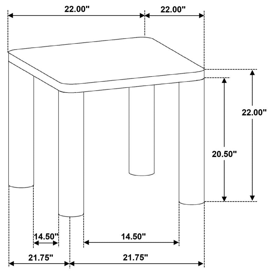 Castlewood 2-Piece Cocktail Coffee Table Set Brown Oak