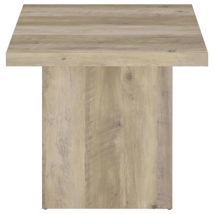 Devar 2-Piece Square Coffee End Table Set Distressed Pine