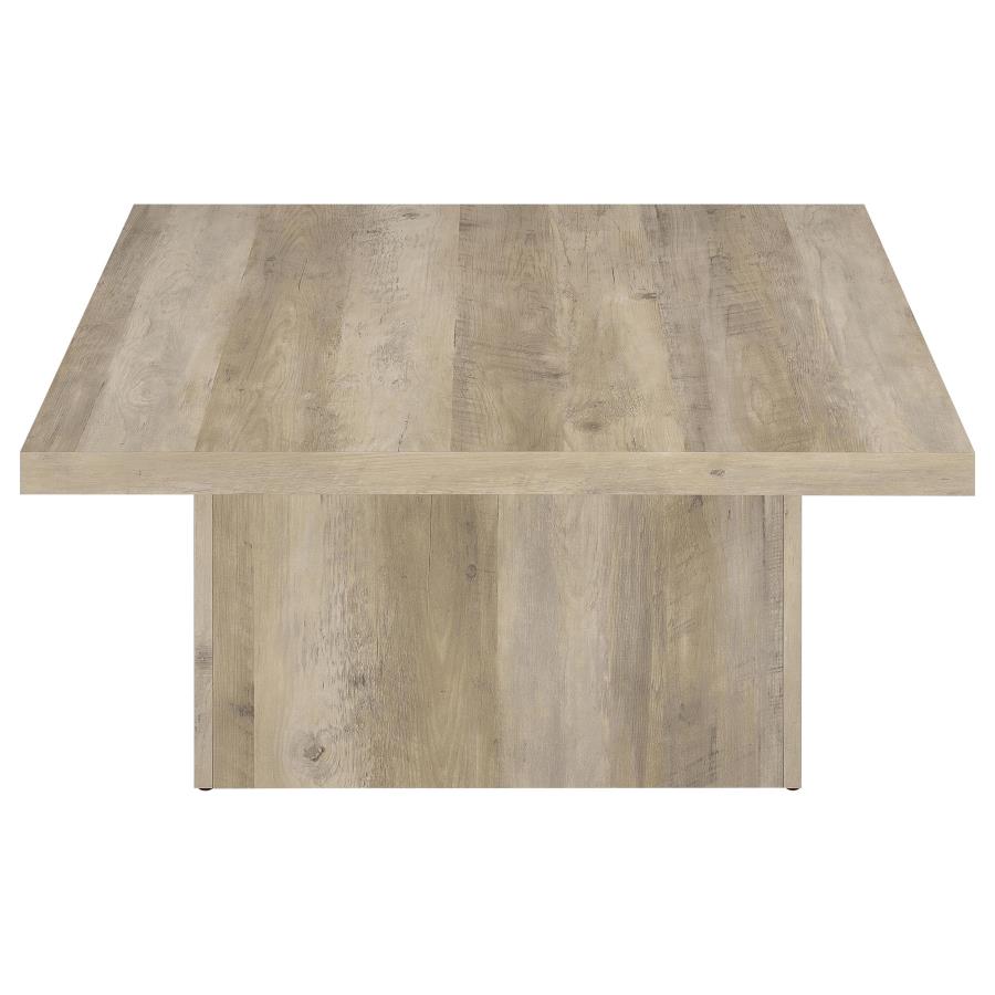 Devar 3-Piece Square Coffee End Table Set Distressed Pine
