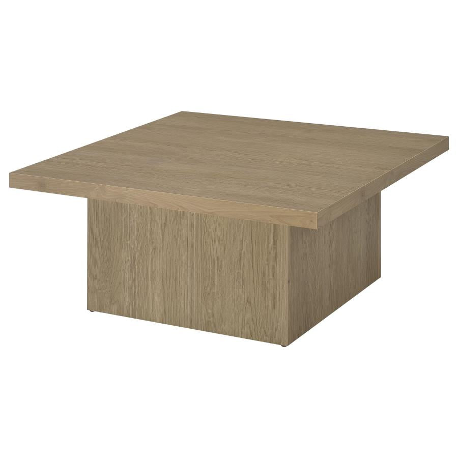 Devar 2-Piece Square Cocktail Coffee End Table Set Latte