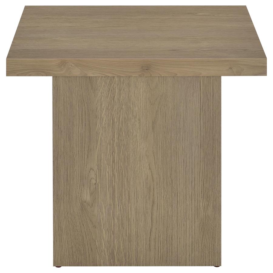 Devar 3-Piece Square Cocktail Coffee End Table Set Latte