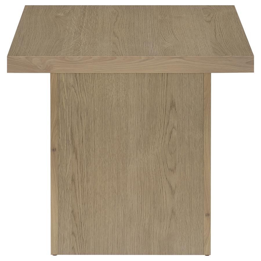 Devar 3-Piece Square Cocktail Coffee End Table Set Latte
