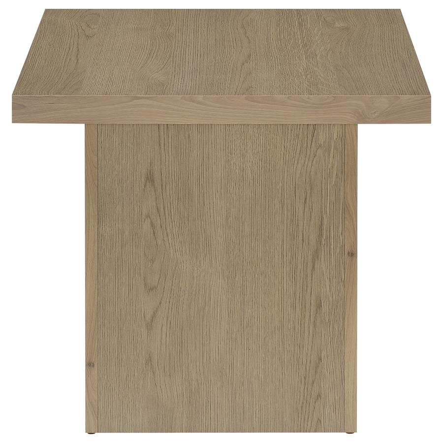 Devar 3-Piece Square Cocktail Coffee End Table Set Latte
