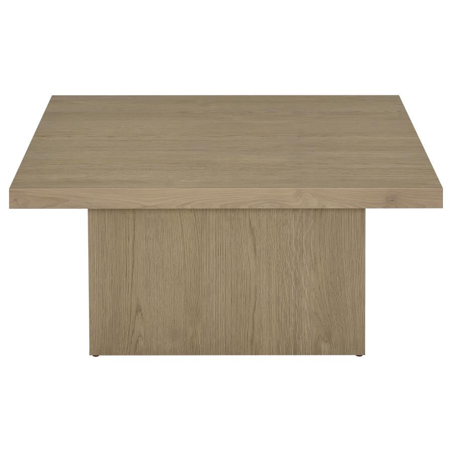 Devar 3-Piece Square Cocktail Coffee End Table Set Latte