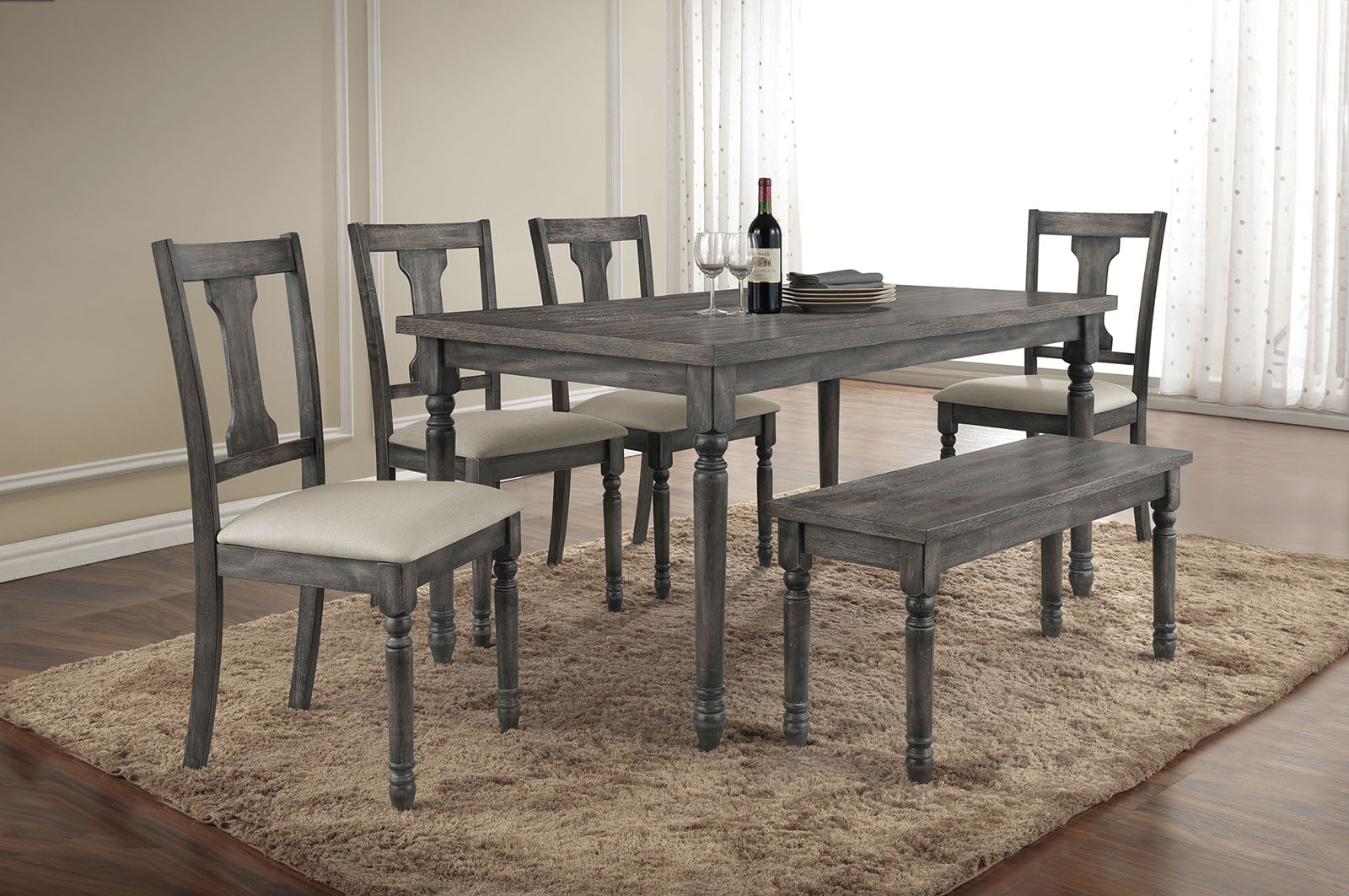 Acme Furniture Wallace Bench in Weathered Gray 71438 - ATL FURNITURE