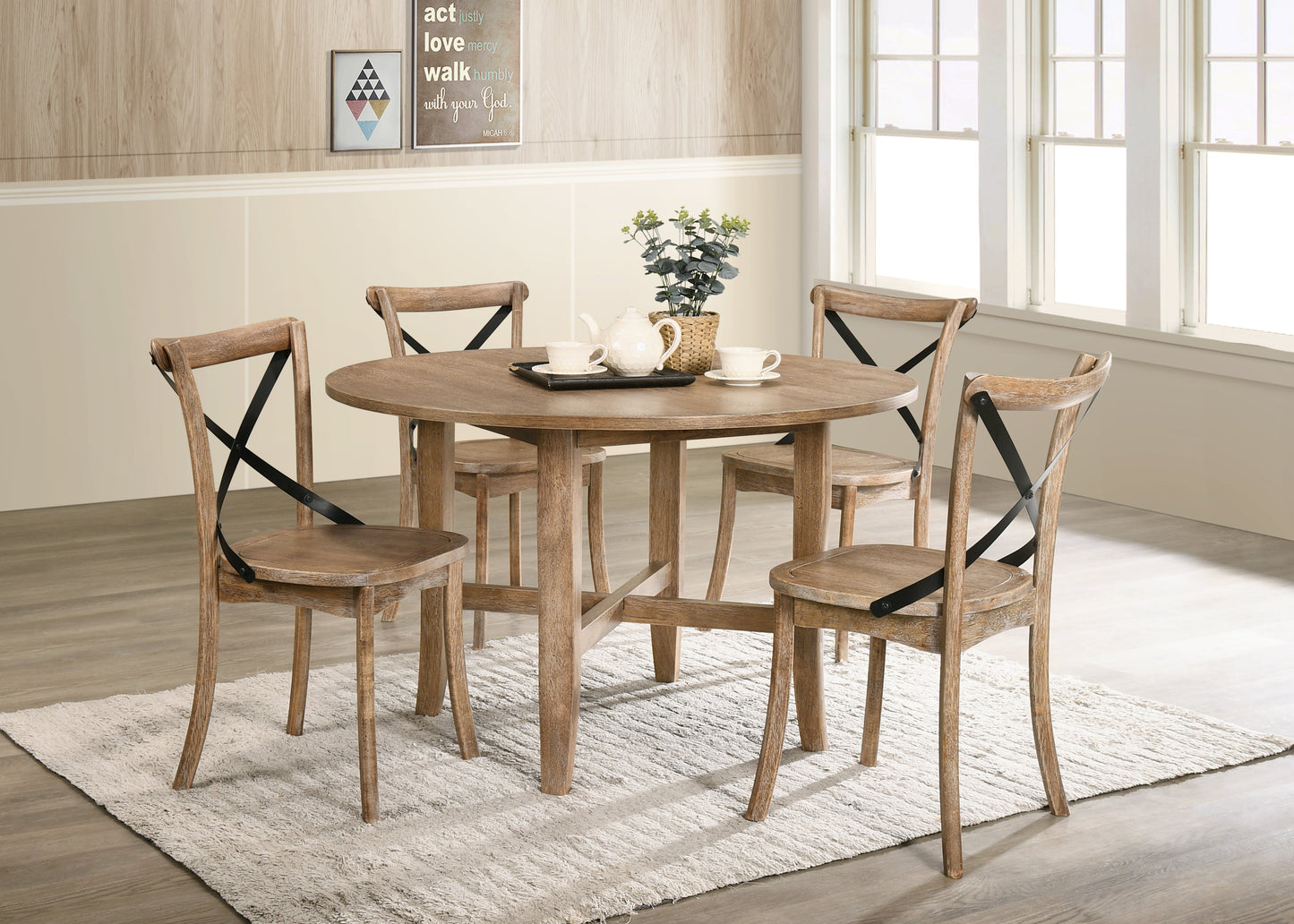 Kendric Rustic Oak Dining Table - ATL FURNITURE