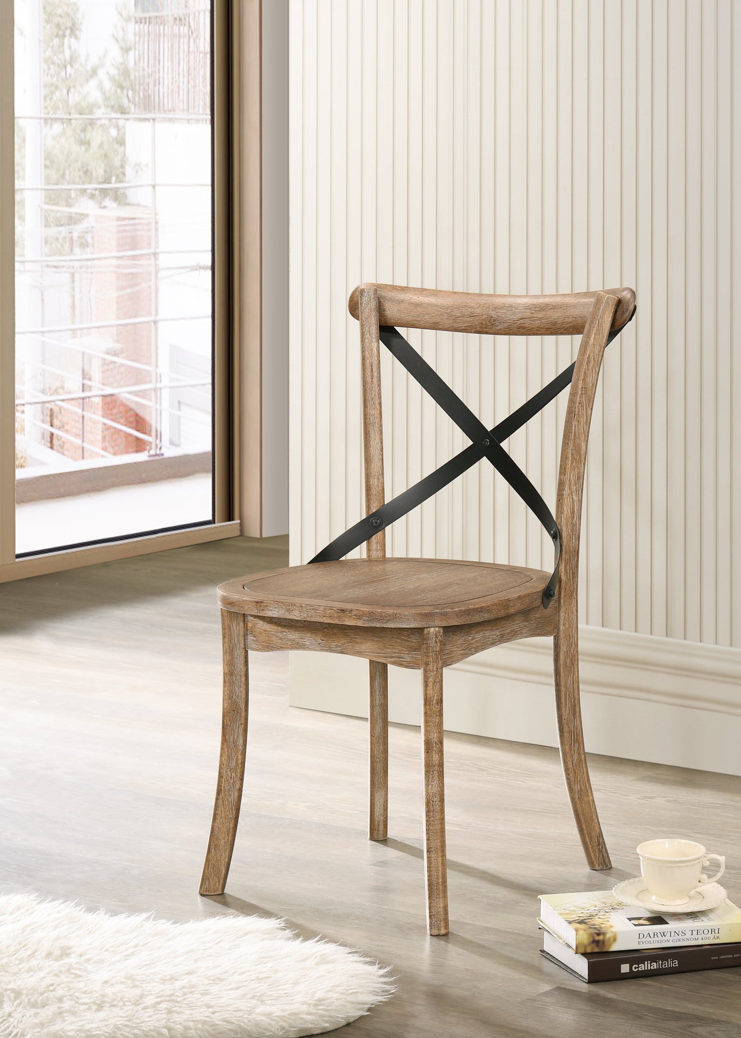 Kendric Rustic Oak Side Chair - ATL FURNITURE