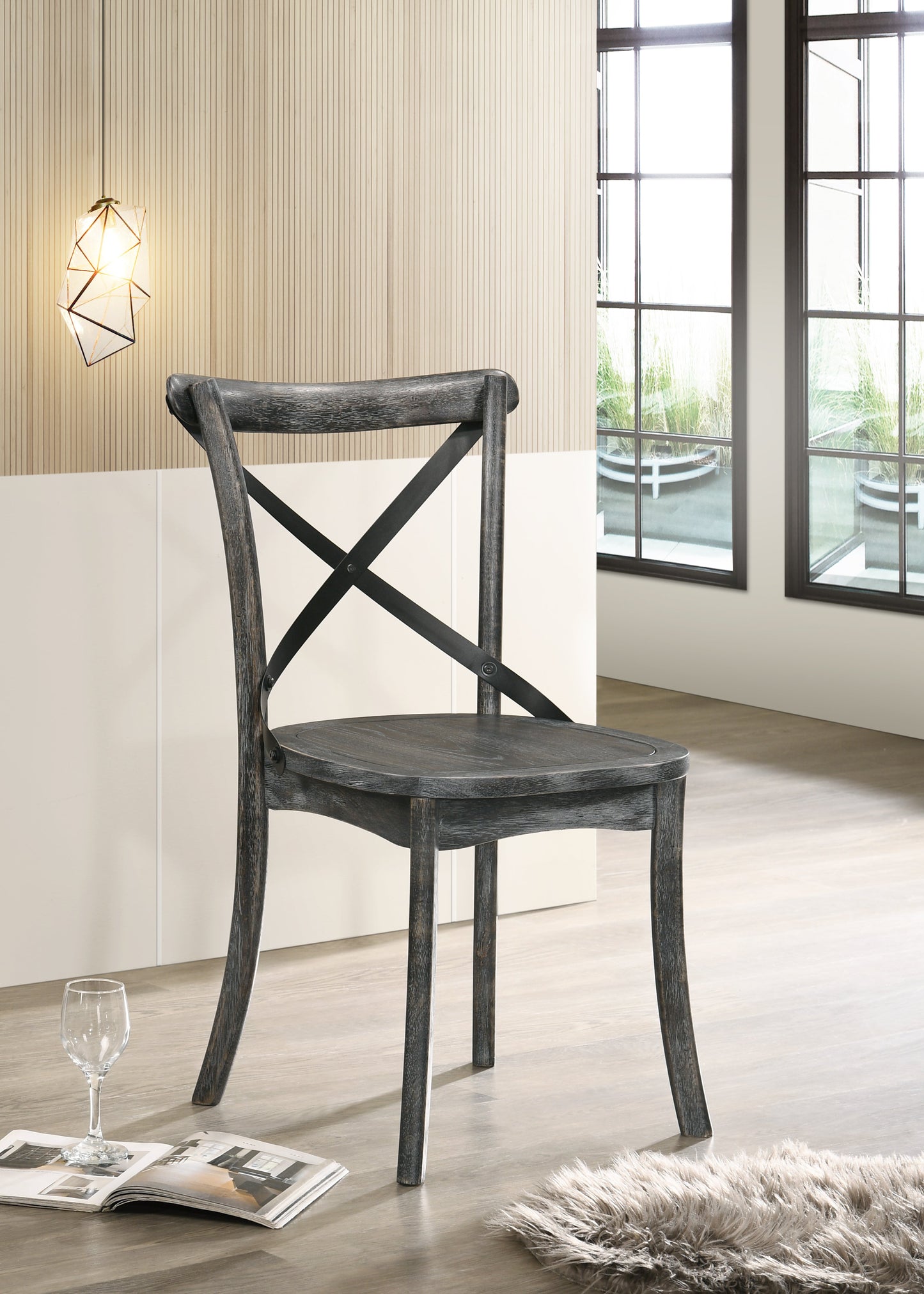 Kendric Rustic Gray Side Chair - ATL FURNITURE