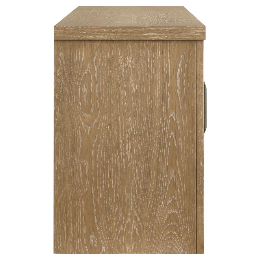 Brenham 79-Inch 4-Door Tv Stand Media Console Washed Oak