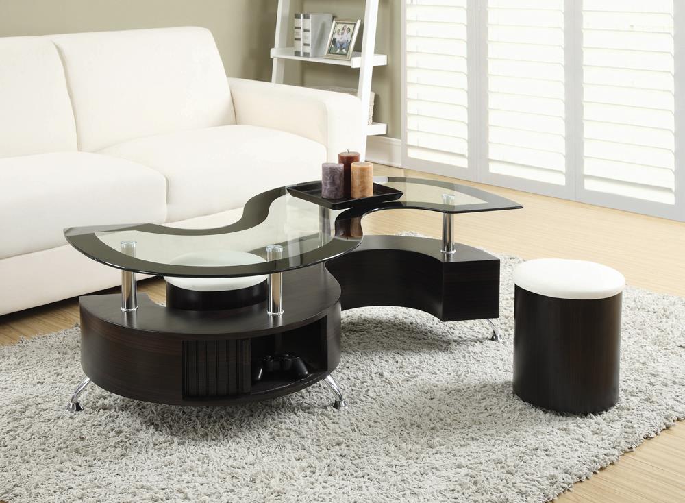 Delange Motion White Coffee Table - ATL FURNITURE