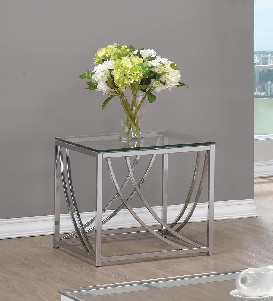 G720498 Contemporary Chrome Side Table - ATL FURNITURE