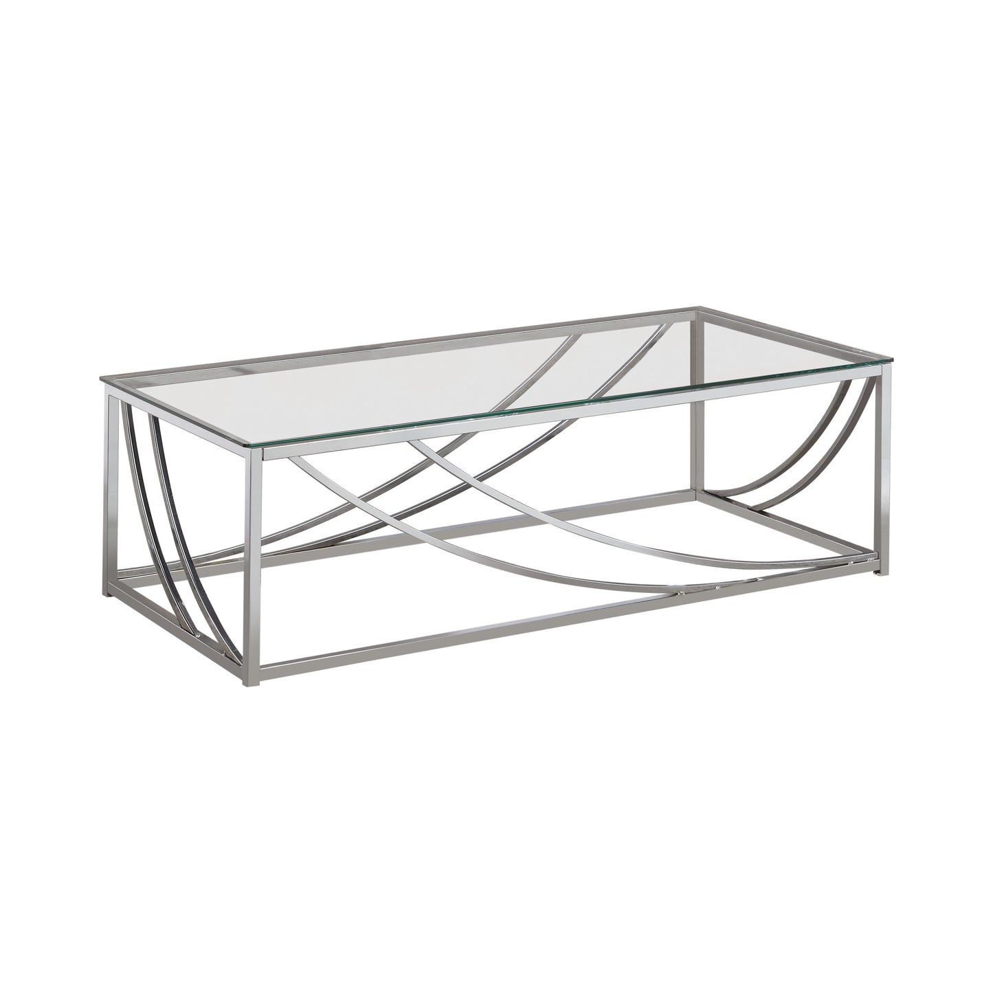 Lille Rectangular Glass Top Coffee Table Chrome