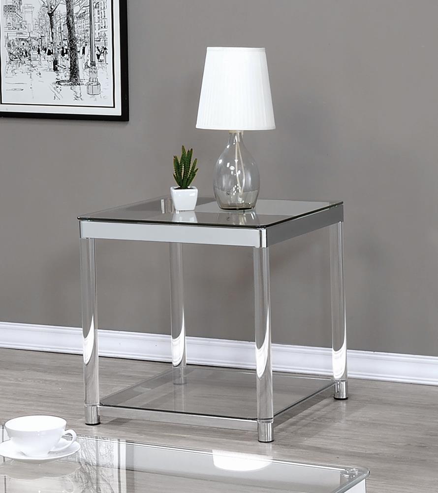 G720748 Contemporary Chrome Side Table - ATL FURNITURE