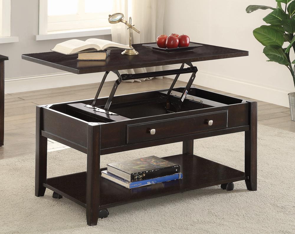 G721038 Transitional Walnut Lift-Top Coffee Table - ATL FURNITURE