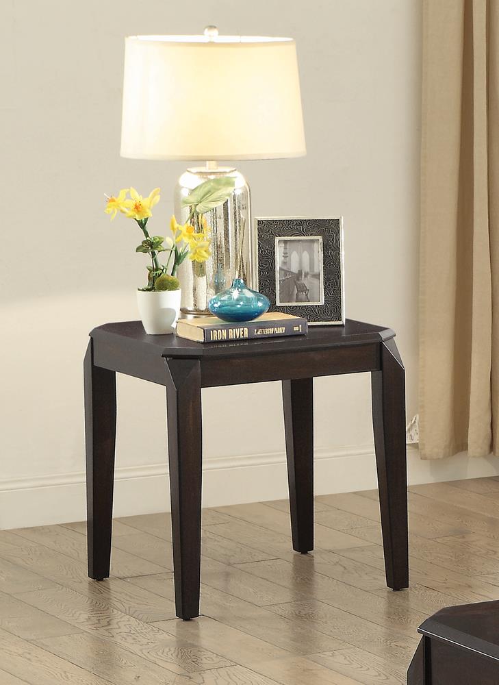 Transitional Walnut End Table - ATL FURNITURE