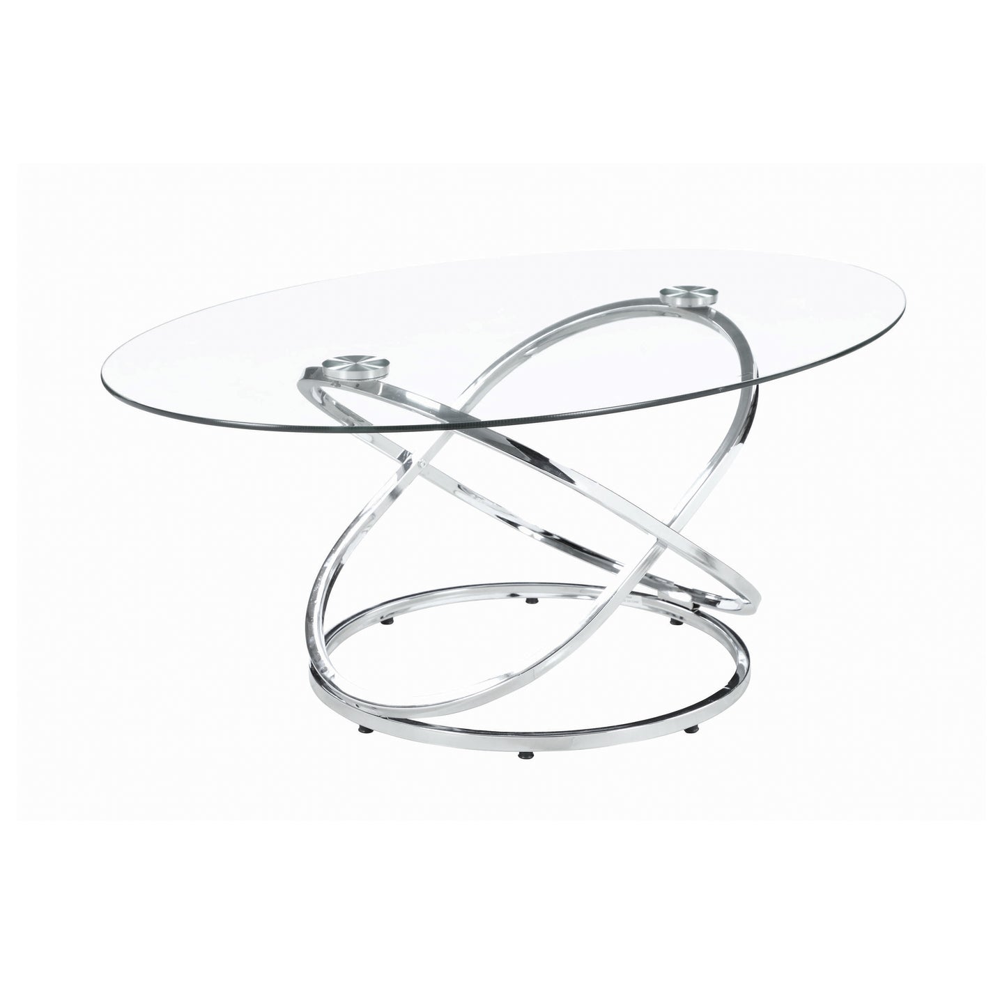 Warren 3-piece Occasional Set Chrome and Clear