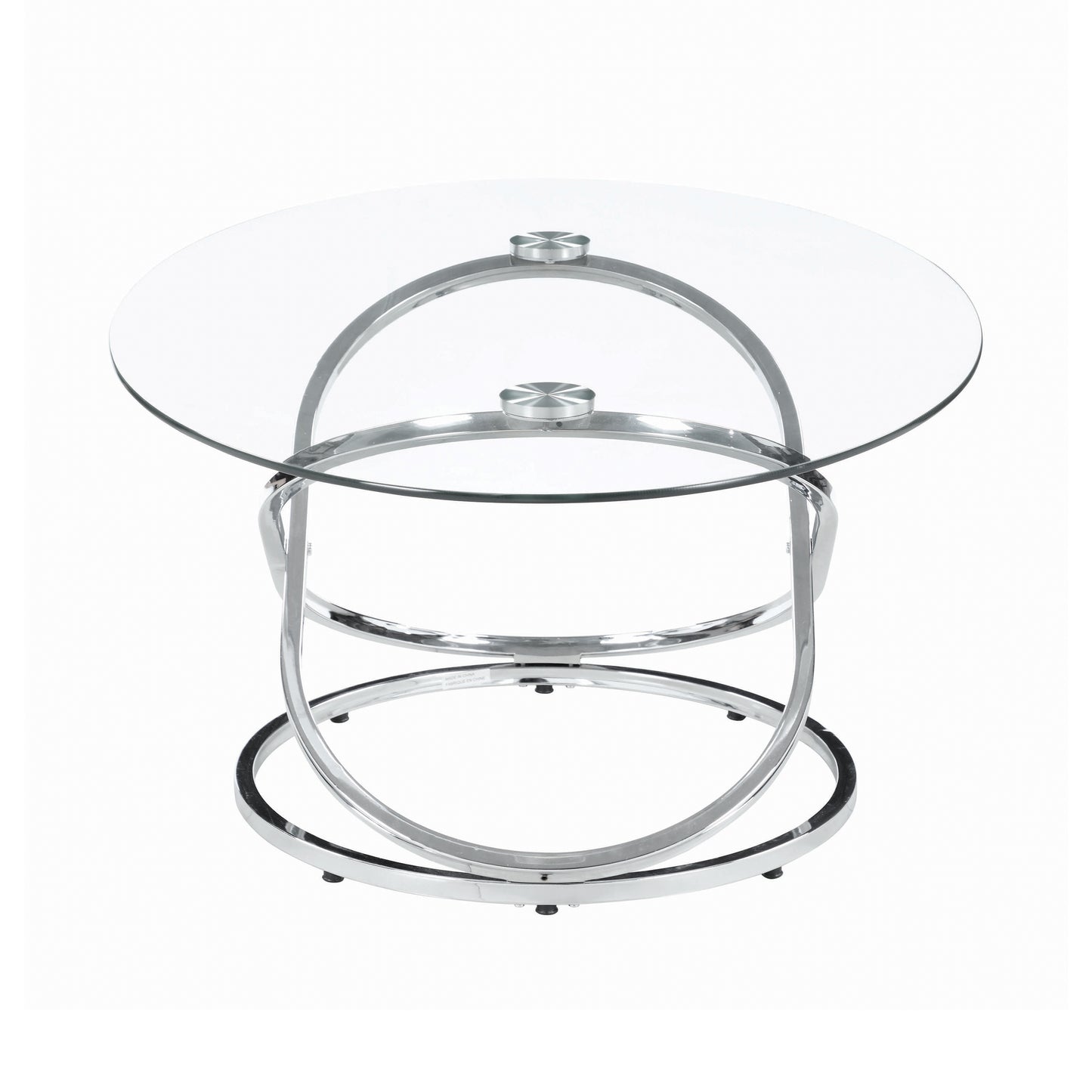 Warren 3-piece Occasional Set Chrome and Clear